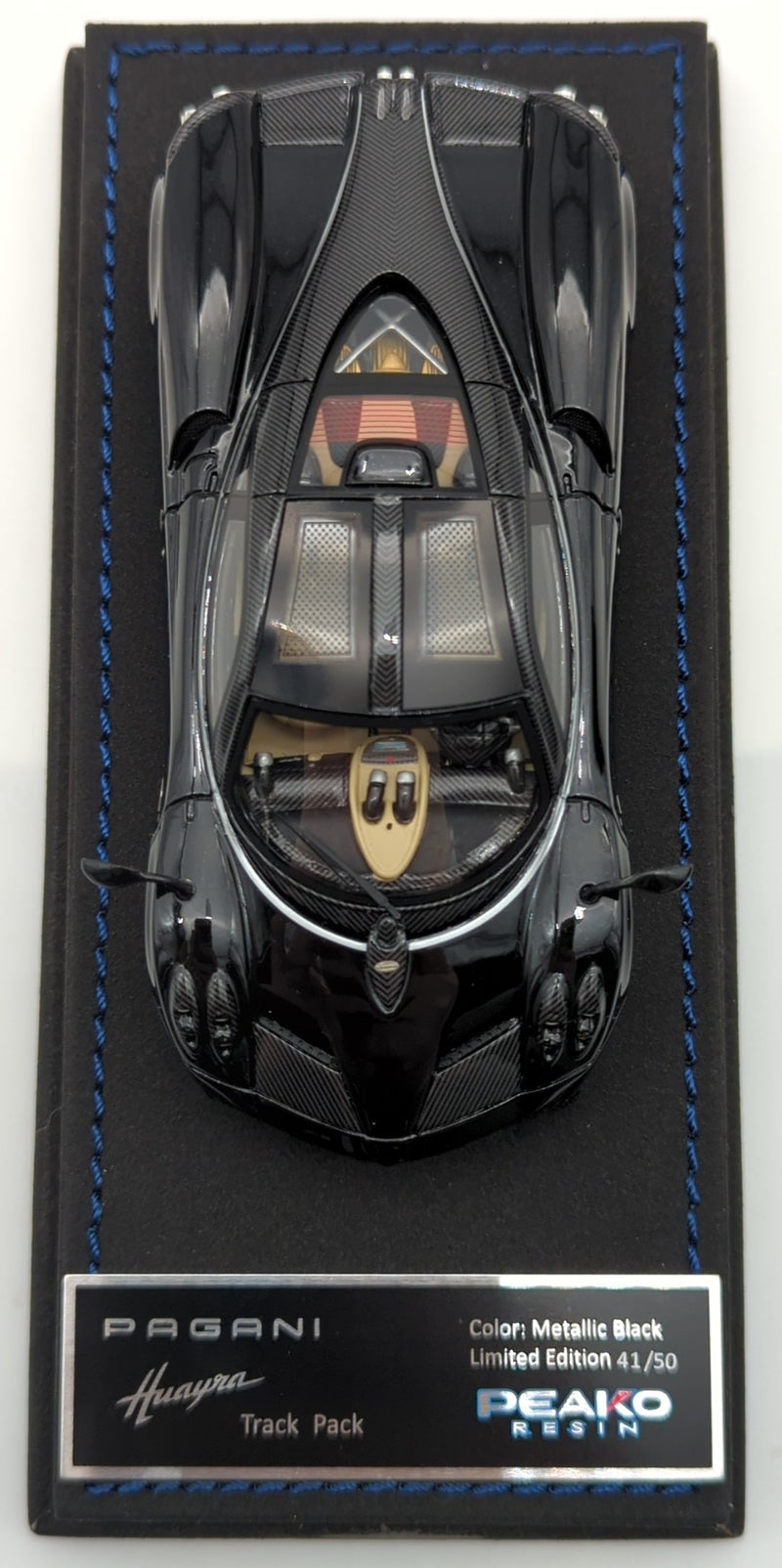 Carica immagine in Galleria Viewer, PEAKO 1/43 Pagani Huayra Track Pack Metallic Black 31102 - Used
