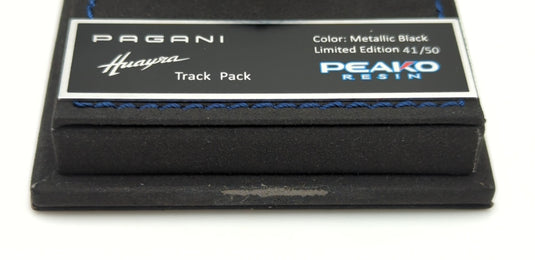 PEAKO 1/43 Pagani Huayra Track Pack Metallic Black 31102 - Used