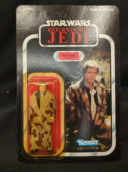 Vintage Kenner Star Wars Han Solo in Trench Coat 3.5-Inch Action Figure (77-Back Card A) - Used
