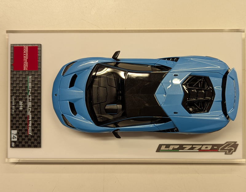 Carica immagine in Galleria Viewer, Make Up Eidolon 1/43 Lamborghini Centenario LP770-4 2016 Rear Wing up Blue - Used
