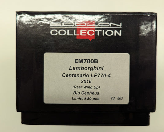 Make Up Eidolon 1/43 Lamborghini Centenario LP770-4 2016 Rear Wing up Blue - Used
