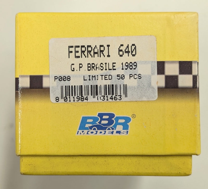 Carica immagine in Galleria Viewer, BBR Models 1/43 Ferrari 640 G.P. Brasile 1989 P008 - Used
