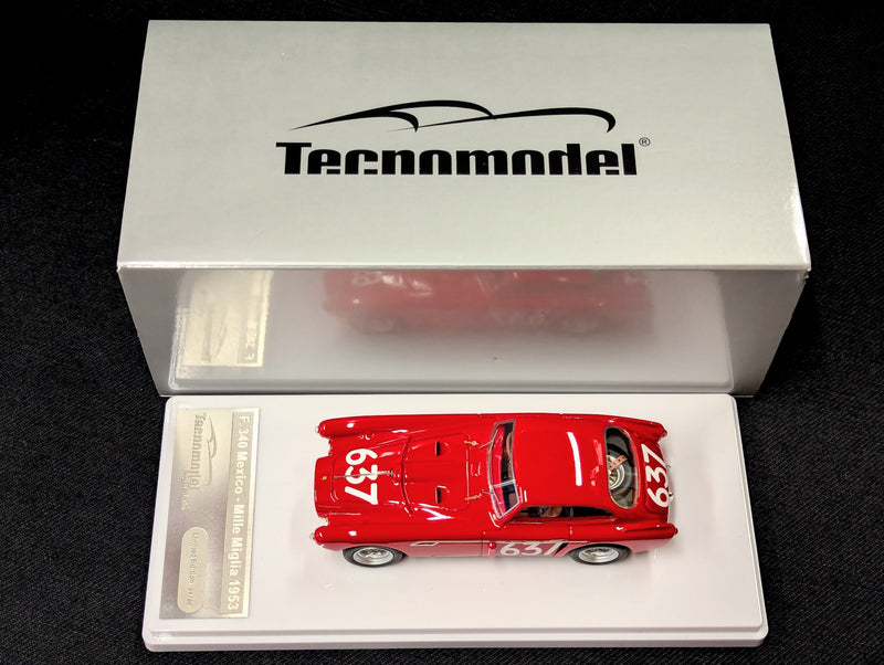 Carica immagine in Galleria Viewer, Tecnomodel 1/43 Mythos F.340 Mexico Miglia 1953 car #637 Castellotti Regosa - Used
