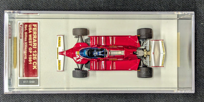 Carica immagine in Galleria Viewer, Tameo Kits 1/43 Ferrari 126 CK GP USA West 1981 Gilles Villeneuve TMB045 - Used
