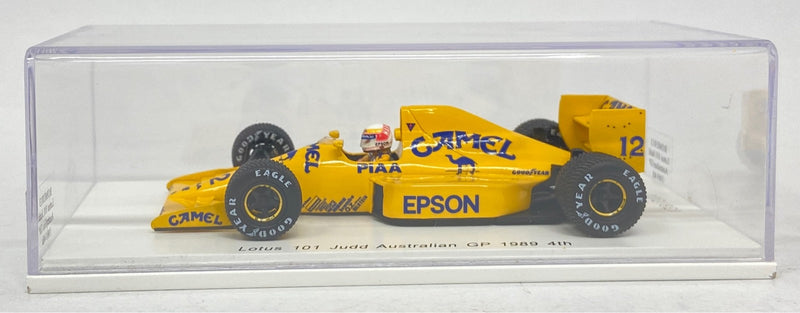 Laden Sie das Bild in Galerie -Viewer, Spark Model 1/43 Lotus Judd 101 Australian GP 1989 4th Nakajima Fastest Lap - Used
