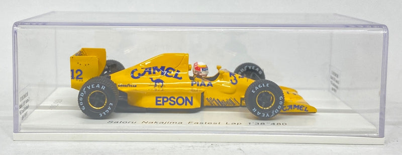 Laden Sie das Bild in Galerie -Viewer, Spark Model 1/43 Lotus Judd 101 Australian GP 1989 4th Nakajima Fastest Lap - Used
