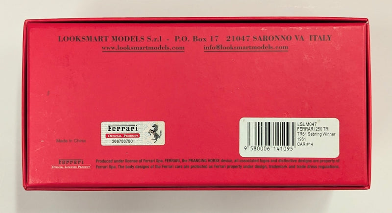 Carica immagine in Galleria Viewer, Looksmart 1/43 Ferrari 250 TR61 #14 Winner Sebring 1961 Gendebien Hill LSLM047 - Used
