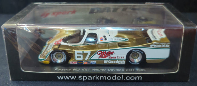 Spark Model 1/43 Porsche 962 #67 Winner Daytona 24h 1989 B. Wollek D. Bell - Used