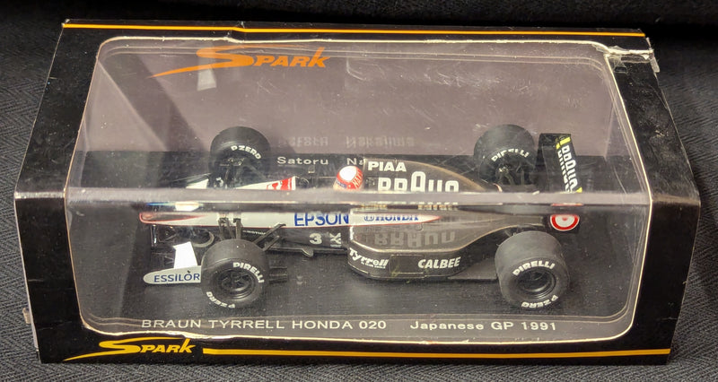 Laden Sie das Bild in Galerie -Viewer, Spark Model 1/43 Braun Tyrrell Honda 020 Japanese GP 1991 Epson #3 RG002 - Used
