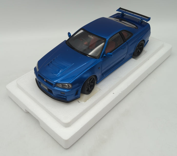 AUTOart 1/18 Nismo R34 GT-R Z-tune Bayside Blue 77462 Composite Model - Used