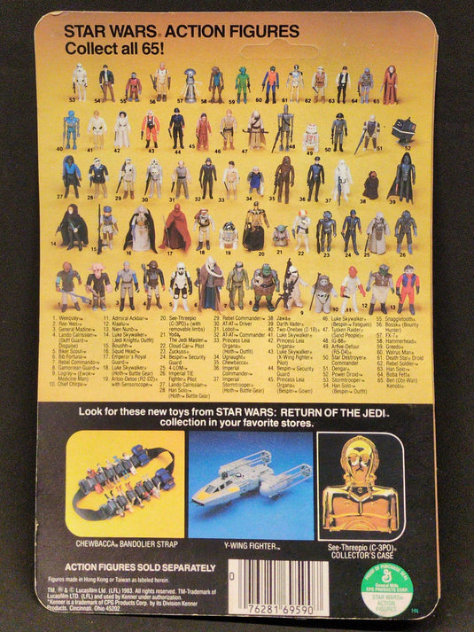 Vintage Kenner Star Wars Yoda 3.5-Inch Action Figure (65-Back, Left-Facing Photo Card) - Used