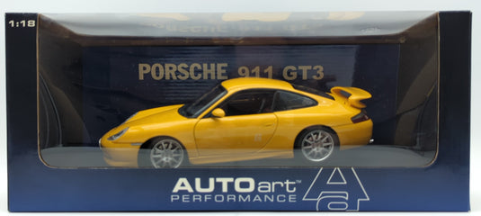 AUTOart Performance 1/18 Porsche 911 GT3 Street Car Yellow 77812 - Used