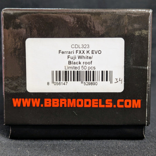 BBR Models 1/43 Ferrari FXX K EVO Fuji White Black roof CDL323 - Used