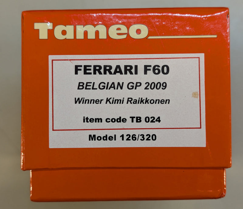 Carica immagine in Galleria Viewer, Tameo 1/43 Ferrari F60 Belgian GP 2009 Winner Kimi Raikkonen TB024 - Used
