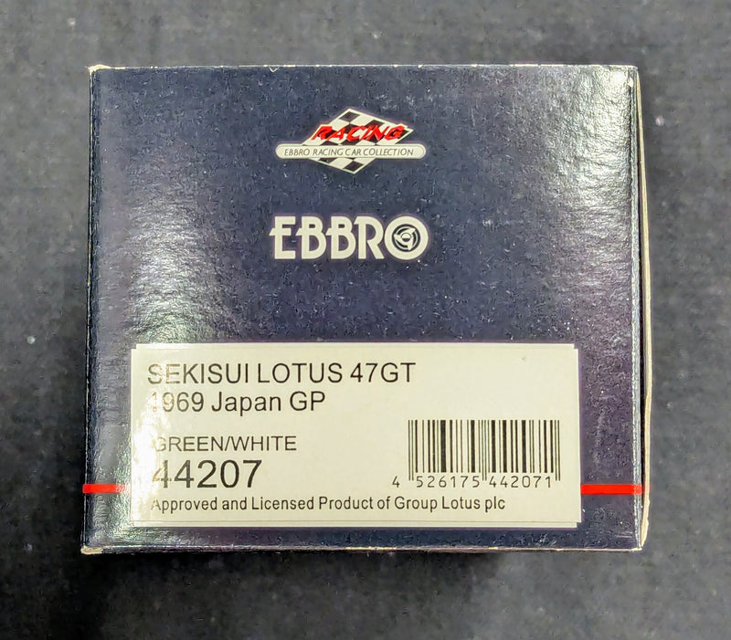Carica immagine in Galleria Viewer, MMP EBBRO 1/43 SEKISUI LOTUS 47GT 1969 JAPAN GP #46 44207 - Used
