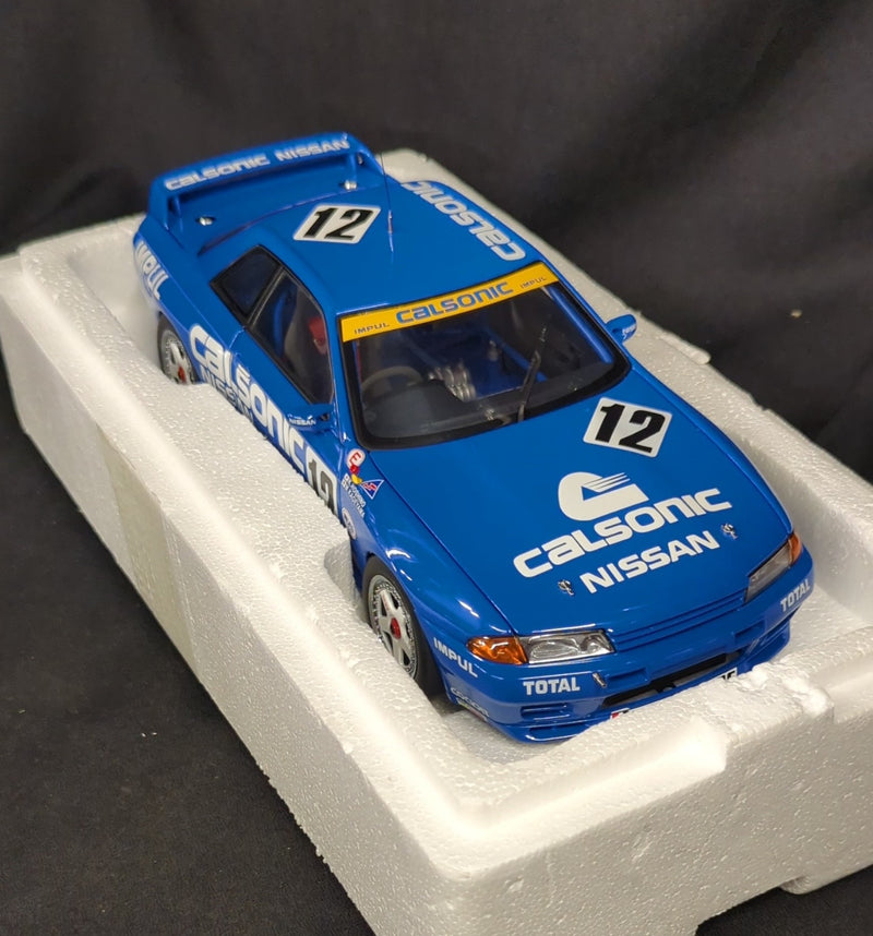 Load image into Gallery viewer, AUTOart Millennium 1/18 Nissan Skyline GT-R R32 Group A 1993 Calsonic #12 - Used
