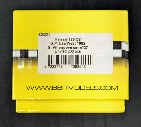 BBR 1/43 Ferrari 126 C2 GP USA West 1982