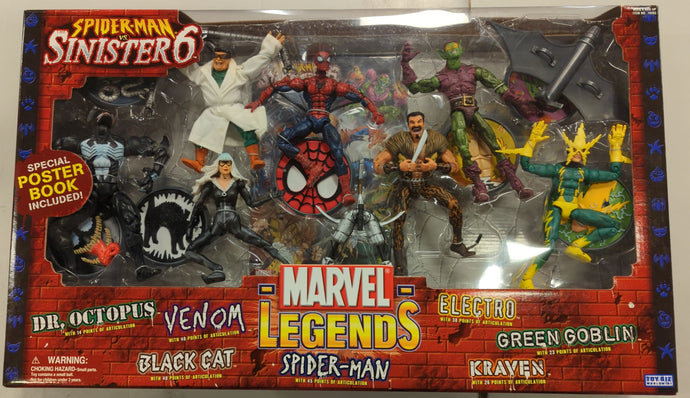 ToyBiz Spider-Man VS Sinister 6 Action Figure 6 inch x7 - Used