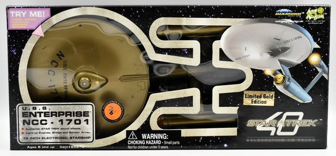 Art Asylum Electronic Starship USS Enterprise NCC-1701 (Limited Gold Edition) 16-Inch - Used