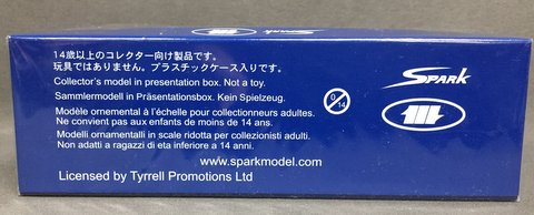 Spark model 1/43 Tyrrell 020 Honda Test Car Jerez 1991 Epson Satoru Nakajima - Used