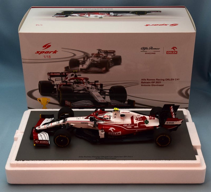 Spark Minimax 1/18 Alfa Romeo Racing ORLEN C41 #99 Bahrain GP 2021 18S579 - Used