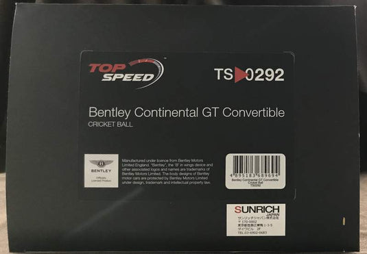 TSM Top Speed 1/18 Bentley Continental GT Convertible Cricket Ball - Used