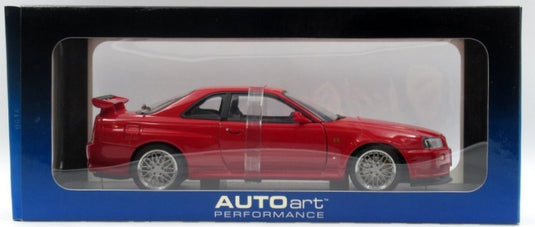 AUTOart Performance 1/18 Nissan Skyline R34 GT-R 1999 Special Wheel Ver Red - Used