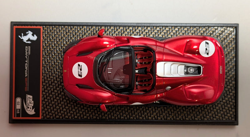 Carica immagine in Galleria Viewer, BBR MODELS CONCEPT43 1/43 Ferrari Daytona SP3 Rosso Magma #23 BBRC267S1 - Used
