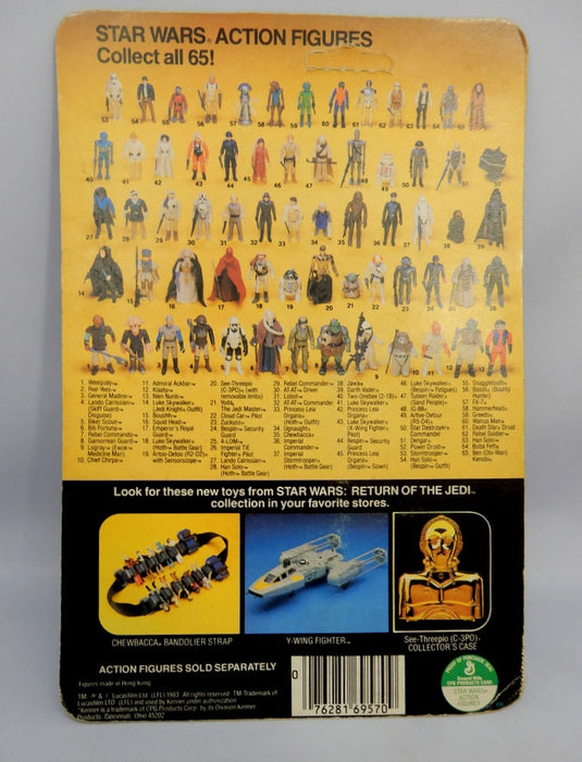 Vintage Kenner Star Wars Lando Calrissian (Skiff Guard Disguise) 3.5-Inch Figure (65-Back Card B) - Used