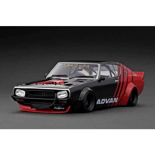 Pre-order ignition modelIG3215 1/18 LB Works Kenmeri 2Dr Black/Red