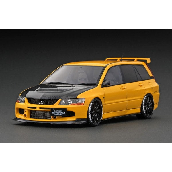 Laden Sie das Bild in Galerie -Viewer, Pre-order ignition modelIG2773 1/18 Mitsubishi Lancer Evolution Wagon CT9W Yellow
