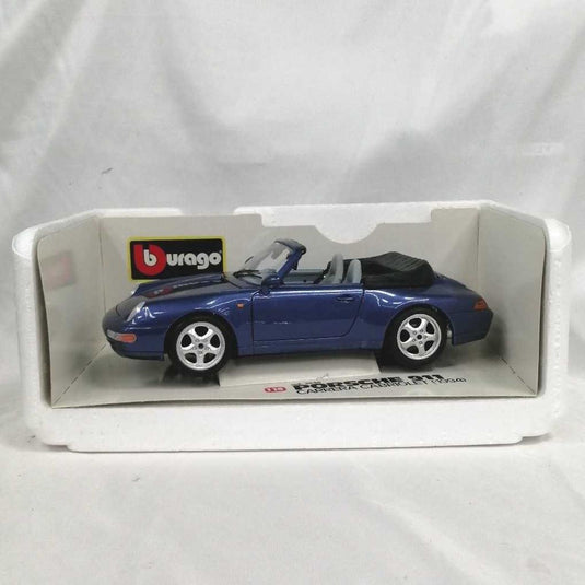 BBURAGO PORSCHE 911 CARRERA CABRIOLET 1994 1/18 Scale Car– Used