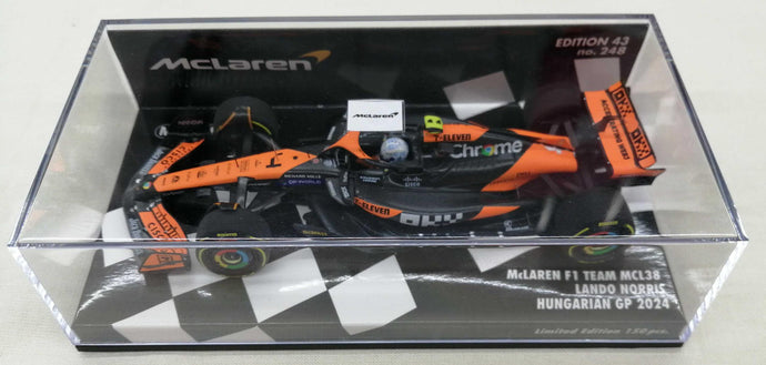 MINICHAMPS McLaren F1 Team MCL38 #4 L. Norris 2024 1/43 Scale Car– Used