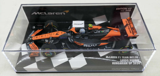 MINICHAMPS McLaren F1 Team MCL38 #4 L. Norris 2024 1/43 Scale Car– Used