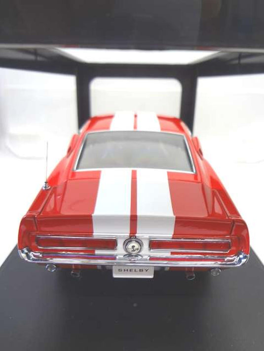 AUTOart "MILLENNIUM" 1/18 1967 Shelby Mustang GT500 (Red/White) Scale Car– Used