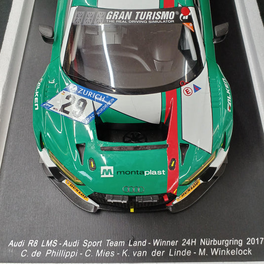 SPARK Nurburgring 24h Race 2017 Audi R8 LMS 1/18 Scale Car– Used