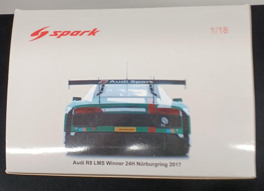 SPARK Nurburgring 24h Race 2017 Audi R8 LMS 1/18 Scale Car– Used