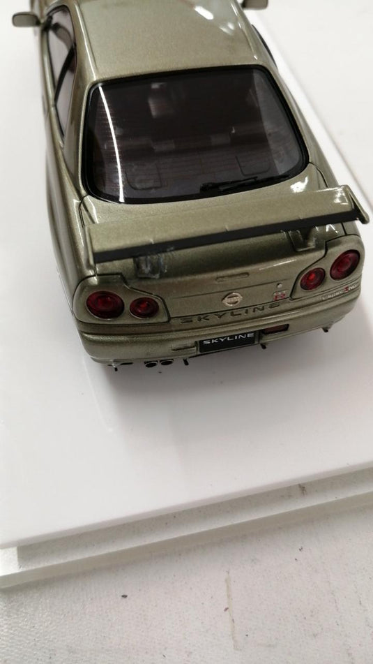 MAKE UP GT-R (BNR34) V-SPEC II NUR 2002 TE37 Wheels 1/43 Diecast– Used