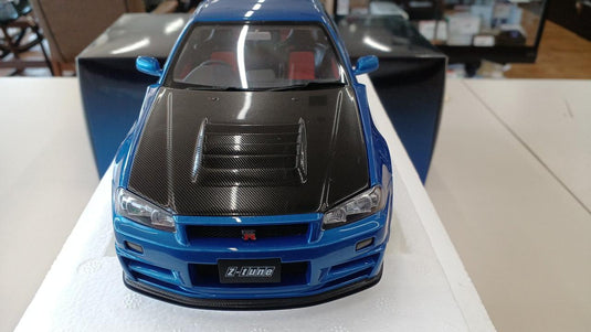 AUTOart 77460 1/18 Nismo R34 GT-R Z-TUNE (Bayside Blue)– Used
