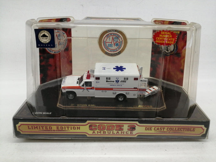 CODE 3 COLLECTIBLES BOSTON AMBULANCE NUMBER 6 1/64 Diecast Model– Used