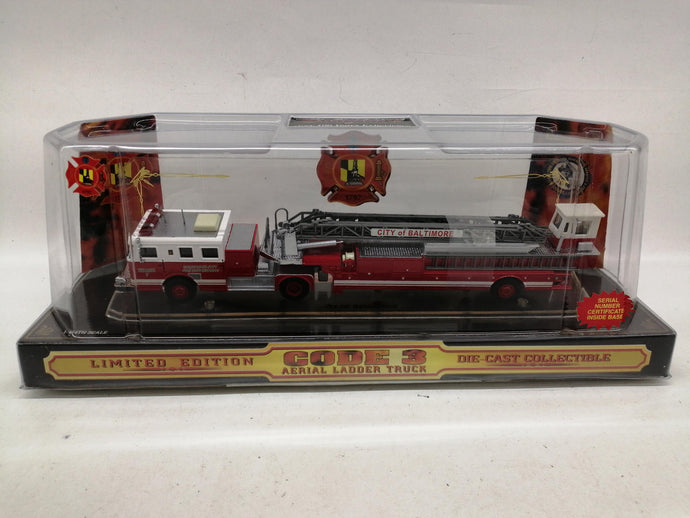 CODE 3 1/64 CITY OF BALTIMORE AERIAL LADDER TRUCK Diecast Model– Used