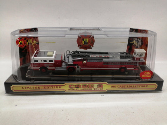 CODE 3 1/64 CITY OF BALTIMORE AERIAL LADDER TRUCK Diecast Model– Used