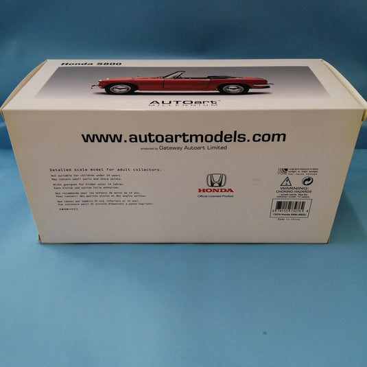 AUTOart 1/18 Honda S800 Scale Model Car– Used