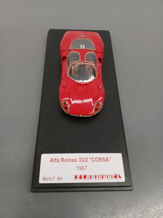 Tecnomodel Alfa Romeo 33/2 CORSA 1967 1/43 Scale Model Car– Used