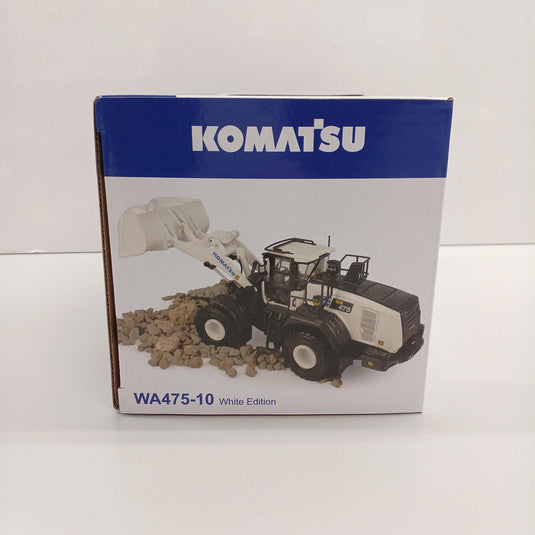 UNIVERSAL HOBBIES White Edition 1/50 KOMATSU WA475-10 Wheel Loader– Used