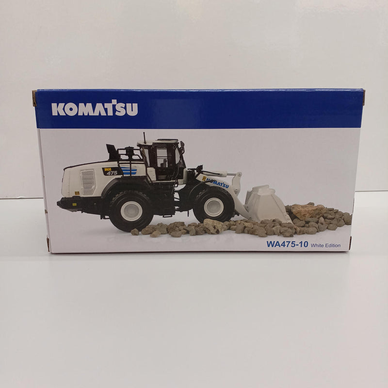 Cargue la imagen en el visor de la galería, UNIVERSAL HOBBIES White Edition 1/50 KOMATSU WA475-10 Wheel Loader– Used
