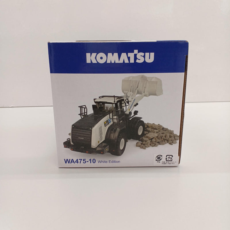 Cargue la imagen en el visor de la galería, UNIVERSAL HOBBIES White Edition 1/50 KOMATSU WA475-10 Wheel Loader– Used

