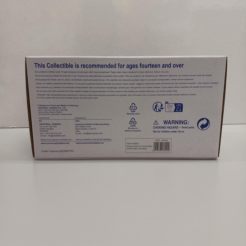 Cargue la imagen en el visor de la galería, UNIVERSAL HOBBIES White Edition 1/50 KOMATSU WA475-10 Wheel Loader– Used
