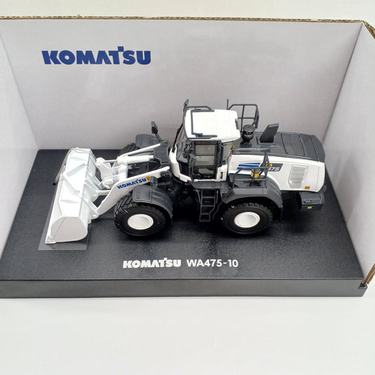 UNIVERSAL HOBBIES White Edition 1/50 KOMATSU WA475-10 Wheel Loader– Used