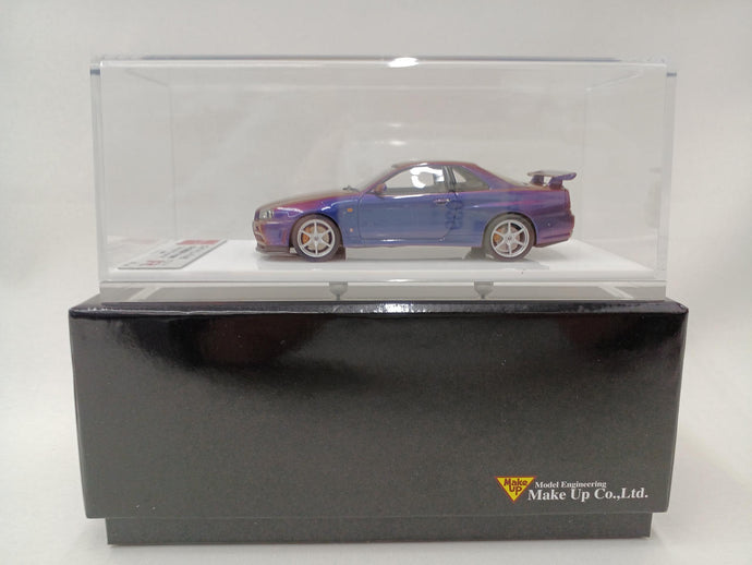 MAKE UP EIDOLON Nissan Skyline GT-R (BNR34) V-spec II 2000 Midnight Purple 1/43– Used